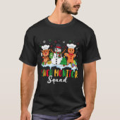 T-shirt Lunch Monitor Squad Reindeer Snowman Gingerbread C (Devant)