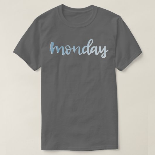 T-shirt Lundi en bleu (Design devant)