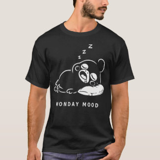 T-shirt Lundi Humeur Drôle Canard Endormi Paresseux
