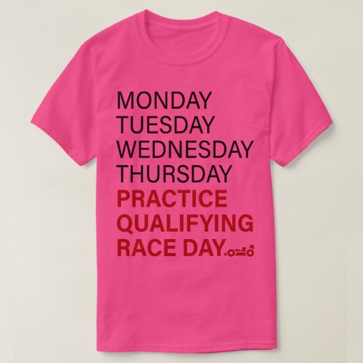 T-shirt lundi mardi mercredi jeudi séance (Design devant)