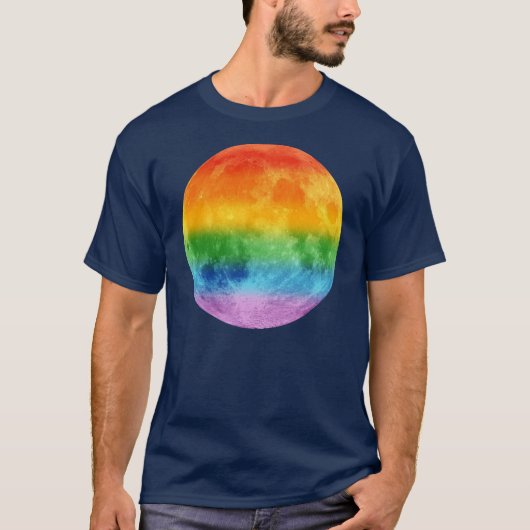 T-shirt Lune arc-en-ciel (Devant)