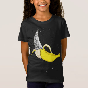 T-Shirt Lune Banana Amusante Espace Nourriture Fruit Surré