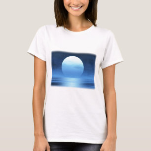 T-shirt lune bleue - personnalisable avec votre texte