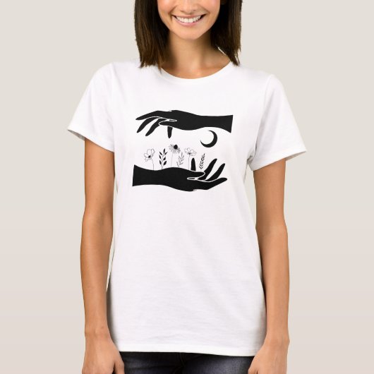 T-shirt Lune céleste, Boho céleste (Devant)