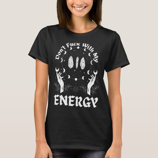 T-shirt Lune Céleste Et Cristaux (Devant)
