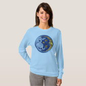 T-shirt Lune céleste et étoiles (Devant entier)