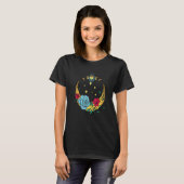 T-shirt Lune Céleste Et Fleurs Boho Crescent Lune (Devant entier)