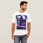 T-Shirt Lune d'Assassin Cyberpunk (Devant entier)