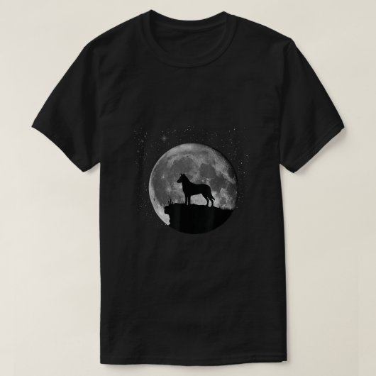 T-shirt Lune de Chien Collie lisse (Design devant)