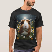 T-shirt Lune De Cochon Et Marguerites Brown Et Blanche, (Devant)