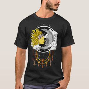 T-shirt Lune de crâne vintage