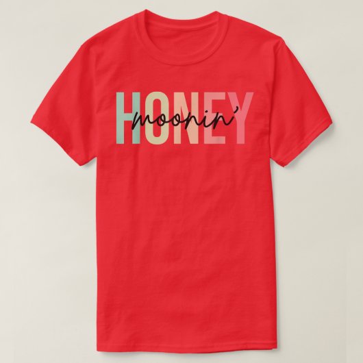 T-shirt Lune de miel amusante jeune mariée et jeune marié  (Design devant)