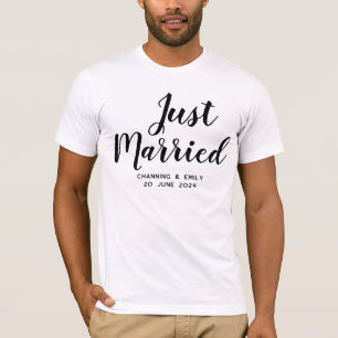 T-shirt Lune de miel de jeunes mariés personnalisée