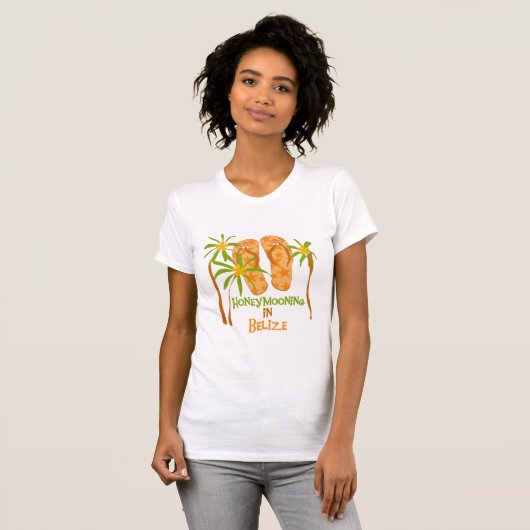 T-shirt Lune de miel en Belize (Devant entier)