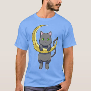 T-shirt Lune de nuit de chat 1