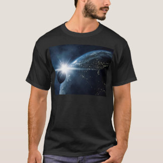 T-shirt lune de terre et soleil