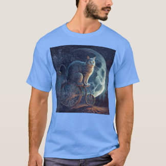 T-shirt Lune de vélo de chat