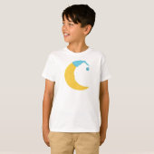 T-shirt Lune Dormir, Lune Jaune, Lune Mignonne, Veste (Devant entier)