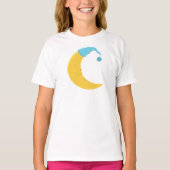 T-shirt Lune Dormir, Lune Jaune, Lune Mignonne, Veste (Devant)