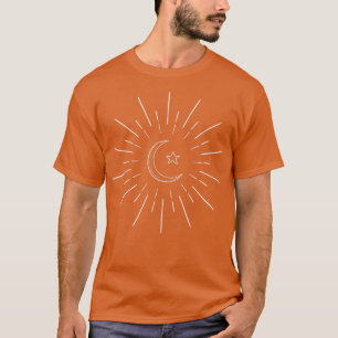 T-shirt Lune Ésotérique Avec Étoile