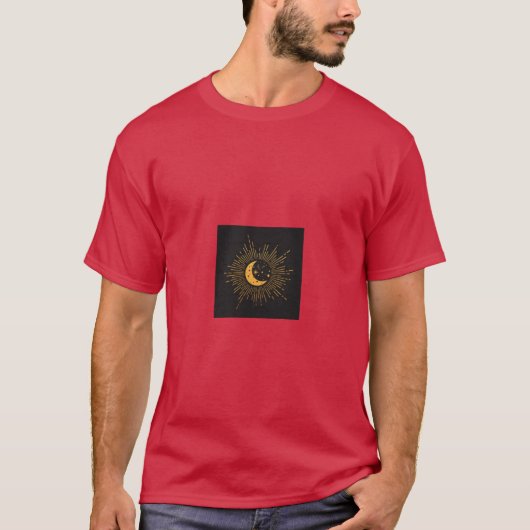 T-shirt Lune et soleil Cadeau céleste (Devant)