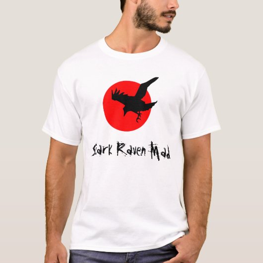 T-shirt Lune folle rigide de plein sang de Raven Halloween (Devant)