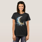 T-shirt Lune imaginaire nuit ciel élégant céleste 3D chic (Devant entier)