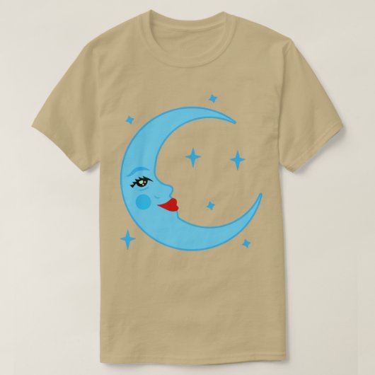 T-shirt Lune Lady Night Sky Stars (Design devant)