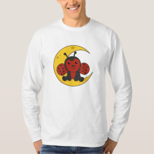 T-shirt Lune Ladybug Bonne Nuit Tombant Des Étoiles De Som