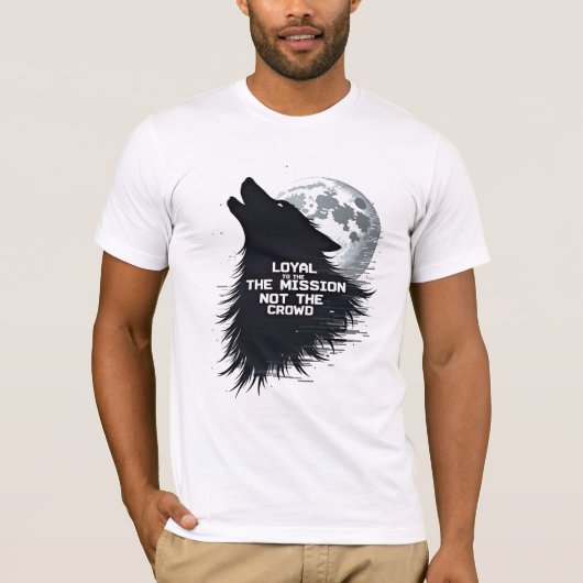 T-Shirt Lune Loup Solitaire - Mission Sur La Foule (Devant)