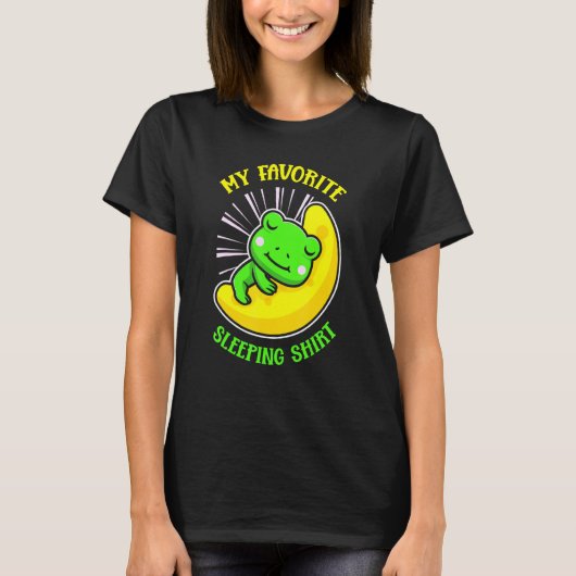 T-shirt Lune Nighter Riser Amphibian Sleeping Animal (Devant)