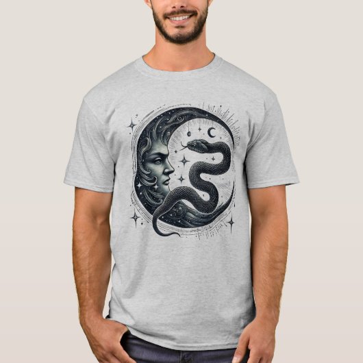 T-shirt Lune serpent (Devant)