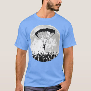 T-shirt Lune Skydiver Cadeau Parapente