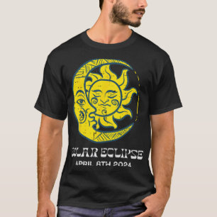 T-shirt Lune Solaire Eclipse 2024 Totalité Avril 8 Femmes