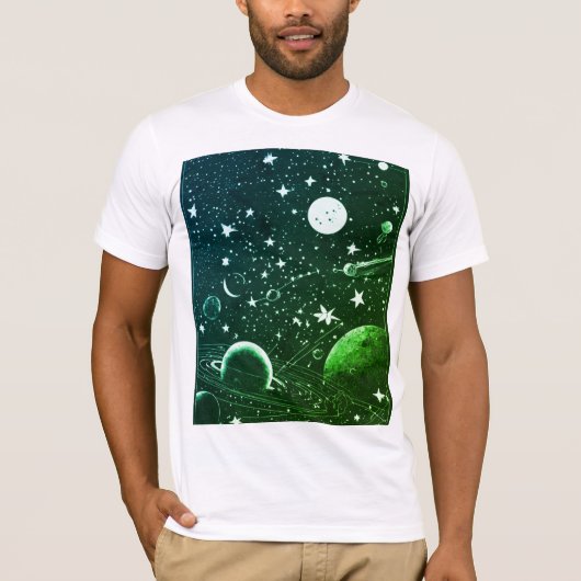 T-shirt Lune spatiale (Devant)