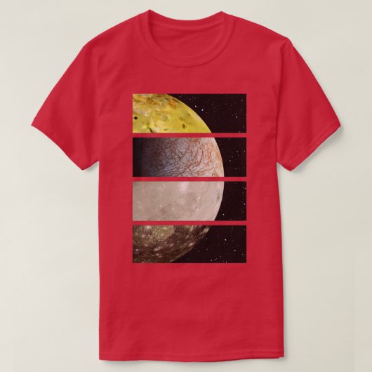 T-shirt Lunes de Galilée de Jupiter (Design devant)