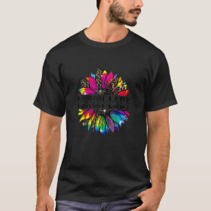 T-shirt Lunette Lady Tournesol Leopard Tie Dye Retour À Sc