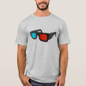 T-shirt Lunettes 3D Rétro Graphique (Devant)
