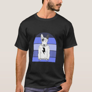 T-shirt Lunettes d'avion cool Nerdy Bull Terrier Chien Ret