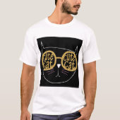 T-shirt Lunettes de chat Graphic Parties scintillant or Ki (Devant)