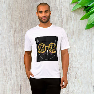 T-shirt Lunettes de chat Graphic Parties scintillant or Ki