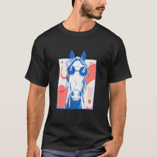 T-shirt Lunettes de cheval Design Abstrait Surréaliste Sym