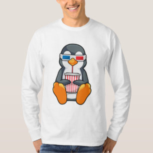 T-shirt Lunettes de cinéma Penguin Coupe de boisson