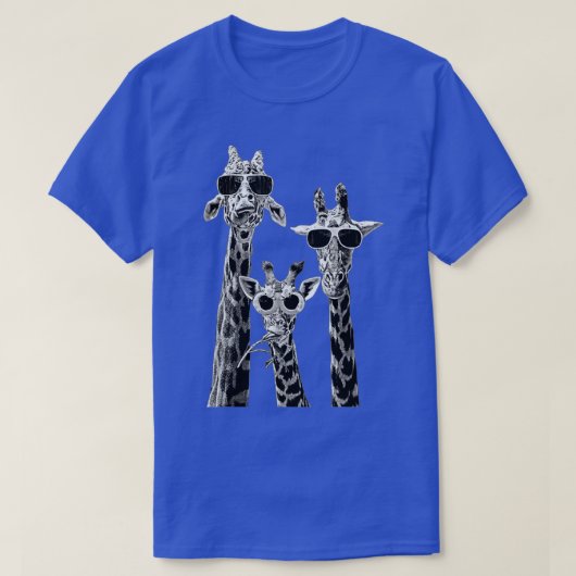 T-shirt Lunettes de coute Giraffe Funny Giraffe (Design devant)