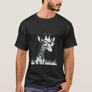 T-shirt Lunettes de girafe mignonnes amateur d'animaux drô