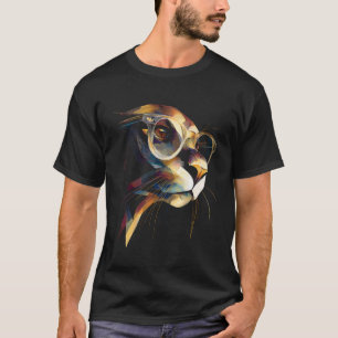 T-shirt Lunettes De Lion De Mer Dessin De Visage Animal