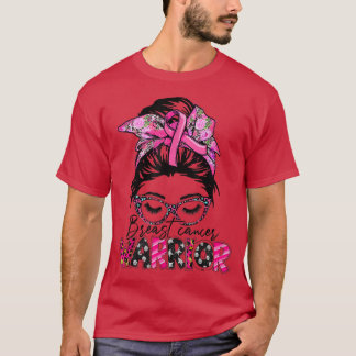 T-shirt Lunettes de pain Messy Portent un guerrier rose Ca
