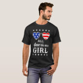 T-shirt Lunettes de soleil 4 juillet Patriotique All Ameri (Devant entier)