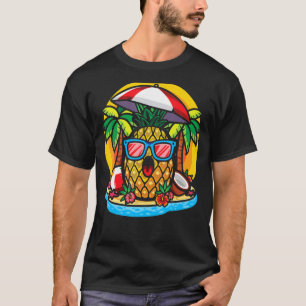 T-shirt Lunettes de soleil à ananas Tropical Hawaiian
