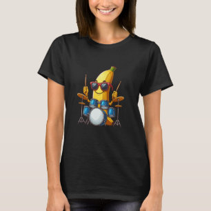 T-shirt Lunettes de soleil à la banane jouer tambour amusa